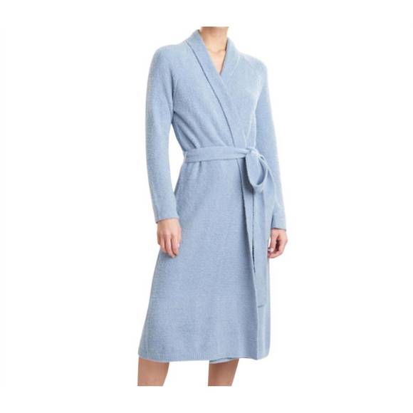 NEW NATORI serenity cardigan wrap robe in windy blue